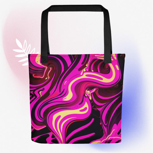 EzPanda® Neon Canvas: Abstract Art Tote Bag