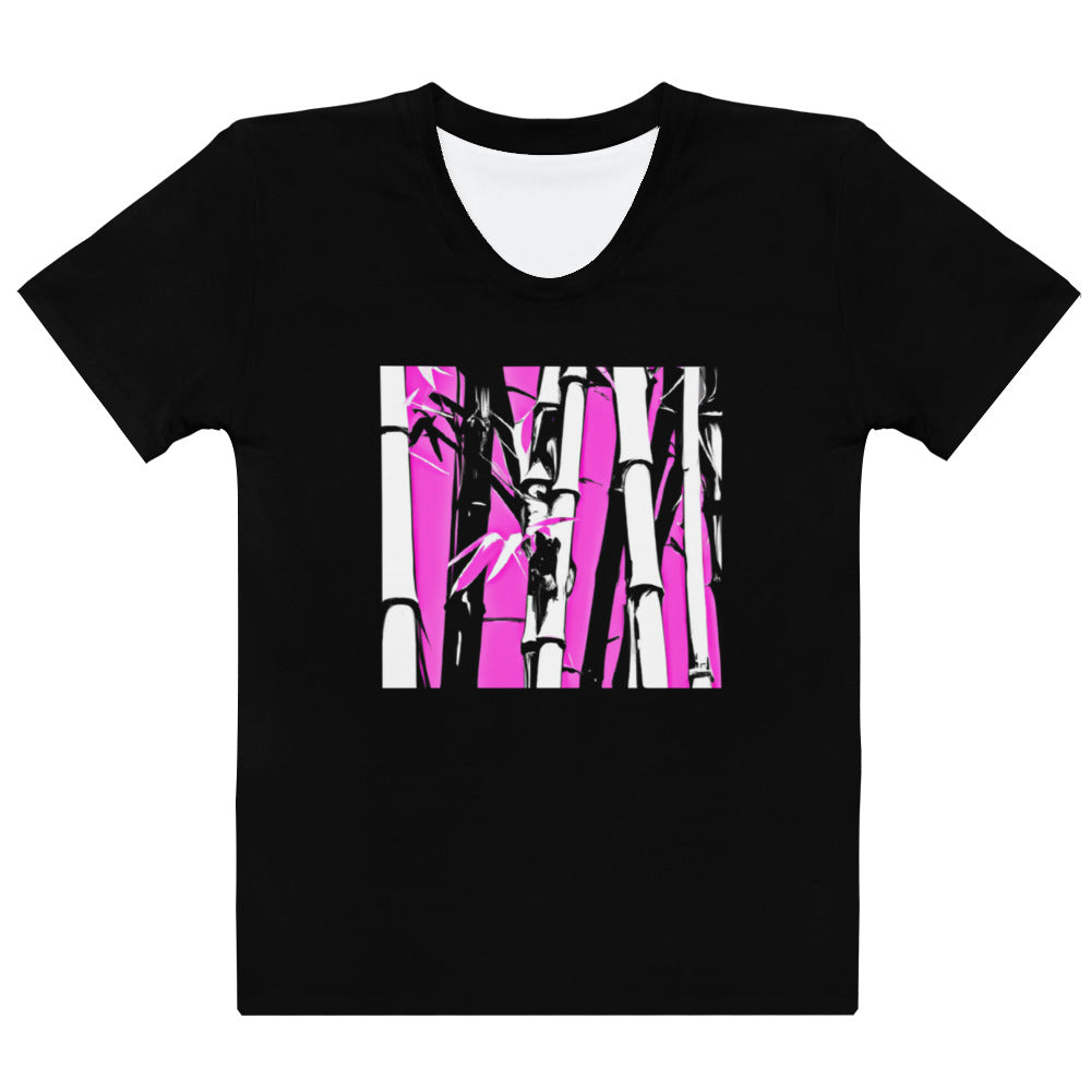 EzPanda® Abstract Bamboo Essence: Neon Graffiti Women's Graphic Tee