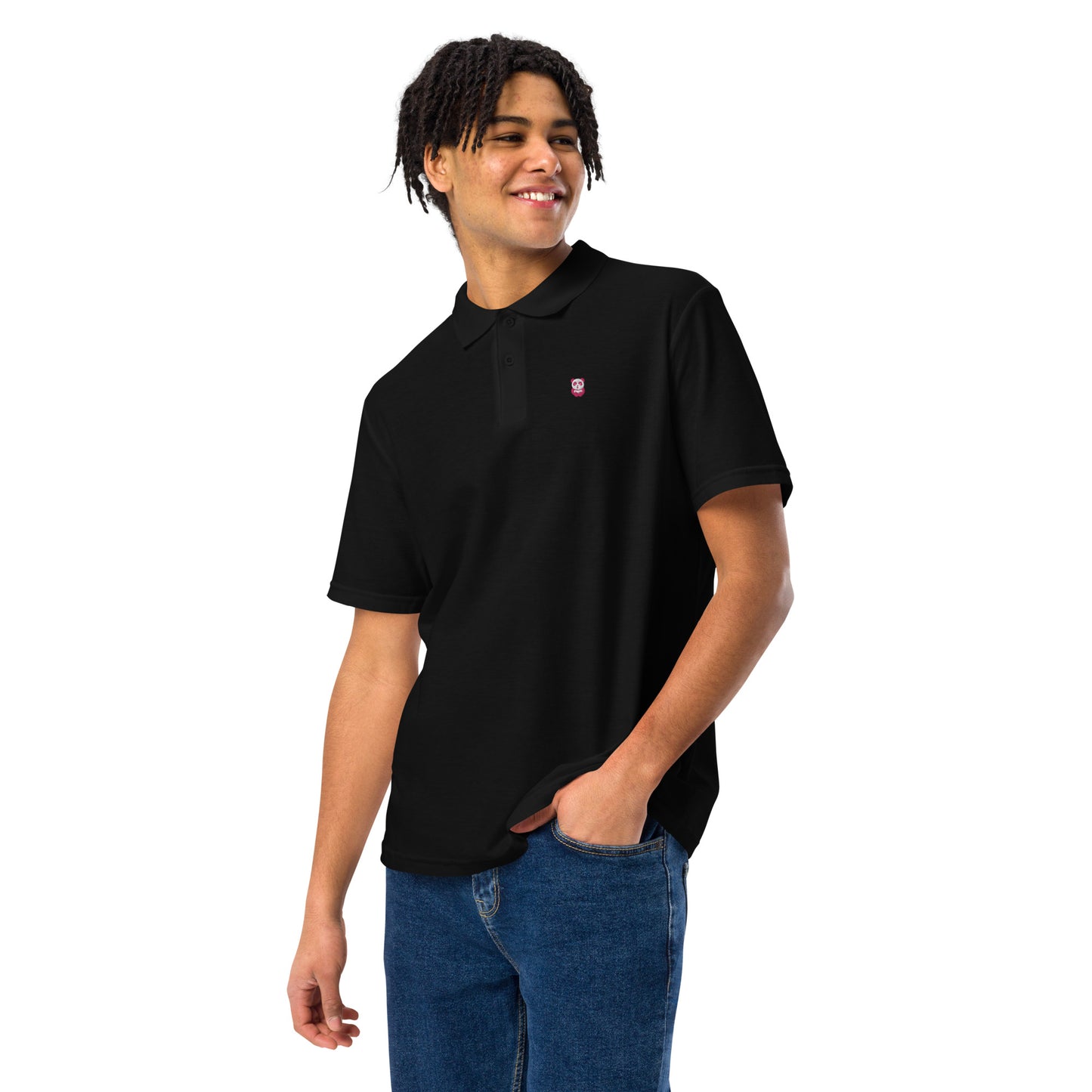 EzPanda® Chic Noir: Unisex Pique Polo Shirt