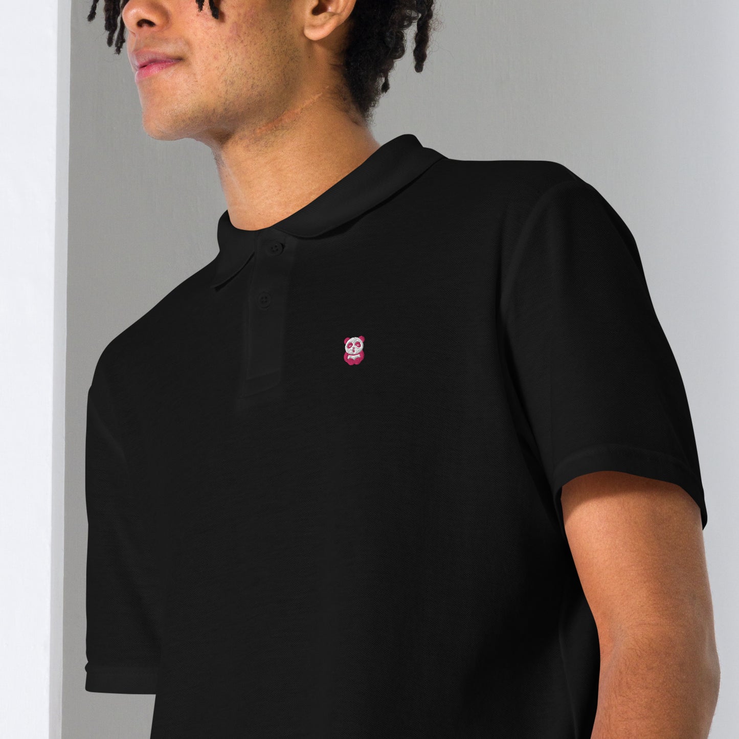 EzPanda® Chic Noir: Unisex Pique Polo Shirt