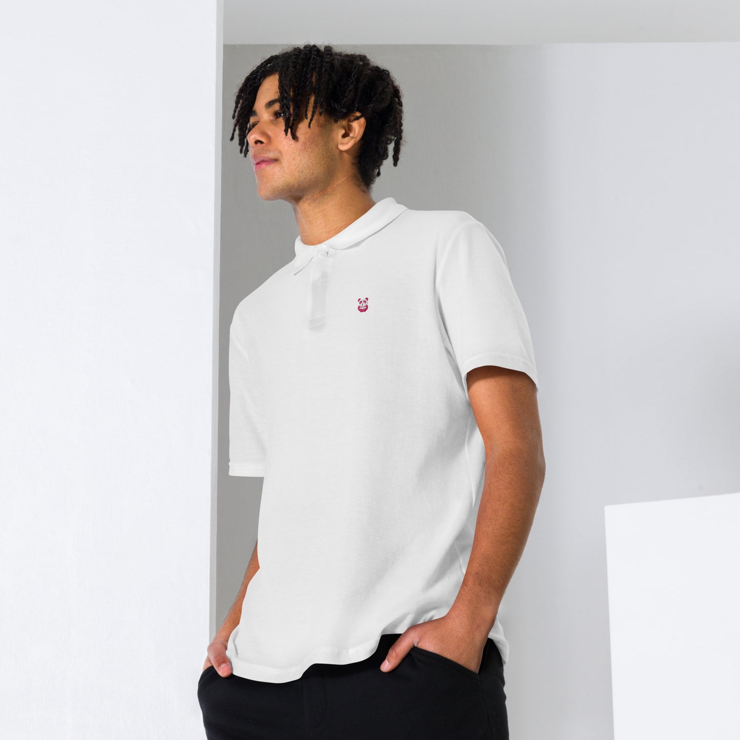 EzPanda® Chic Noir: Unisex Pique Polo Shirt