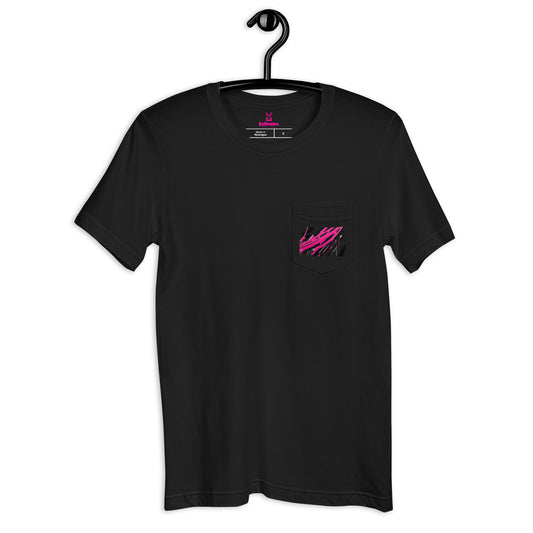 EzPanda® Pocket Splash: Unisex Pocket Tee with Abstract Embroidery