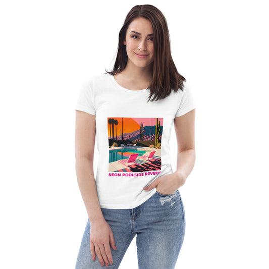 EzPanda® Neon Poolside Reverie: Women's Eco-Friendly Graphic Tee