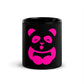 EzPanda® Black Glossy Coffee Mug (Alternate Logo - Transparent Pink)