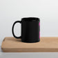EzPanda® Black Glossy Coffee Mug (Original Logo - Transparent Pink)