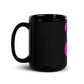EzPanda® Black Glossy Coffee Mug (Alternate Logo - Transparent Pink)