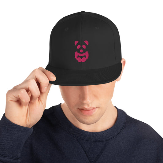 EzPanda® Classic Snapback Hat (Alternate Logo - Transparent Pink - 3D Puff)