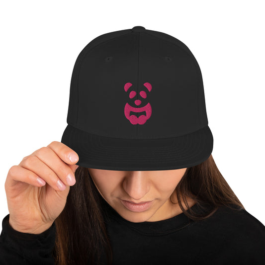 EzPanda® Classic Snapback Hat (Alternate Logo - Transparent Pink - 3D Puff)