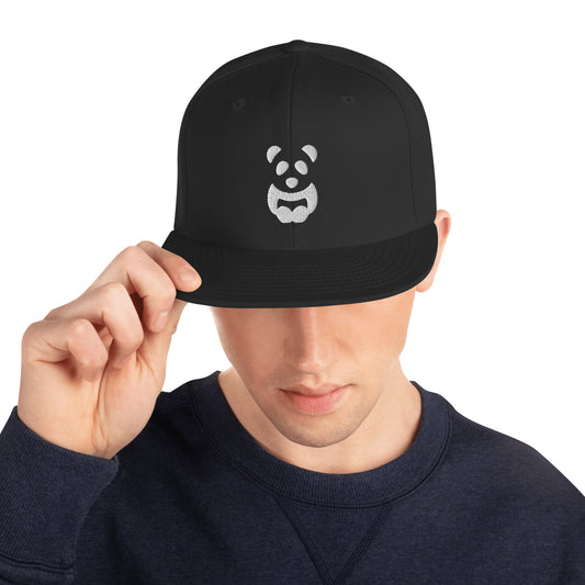 EzPanda® Classic Snapback Hat (Alternate Logo - Transparent White - 3D Puff)