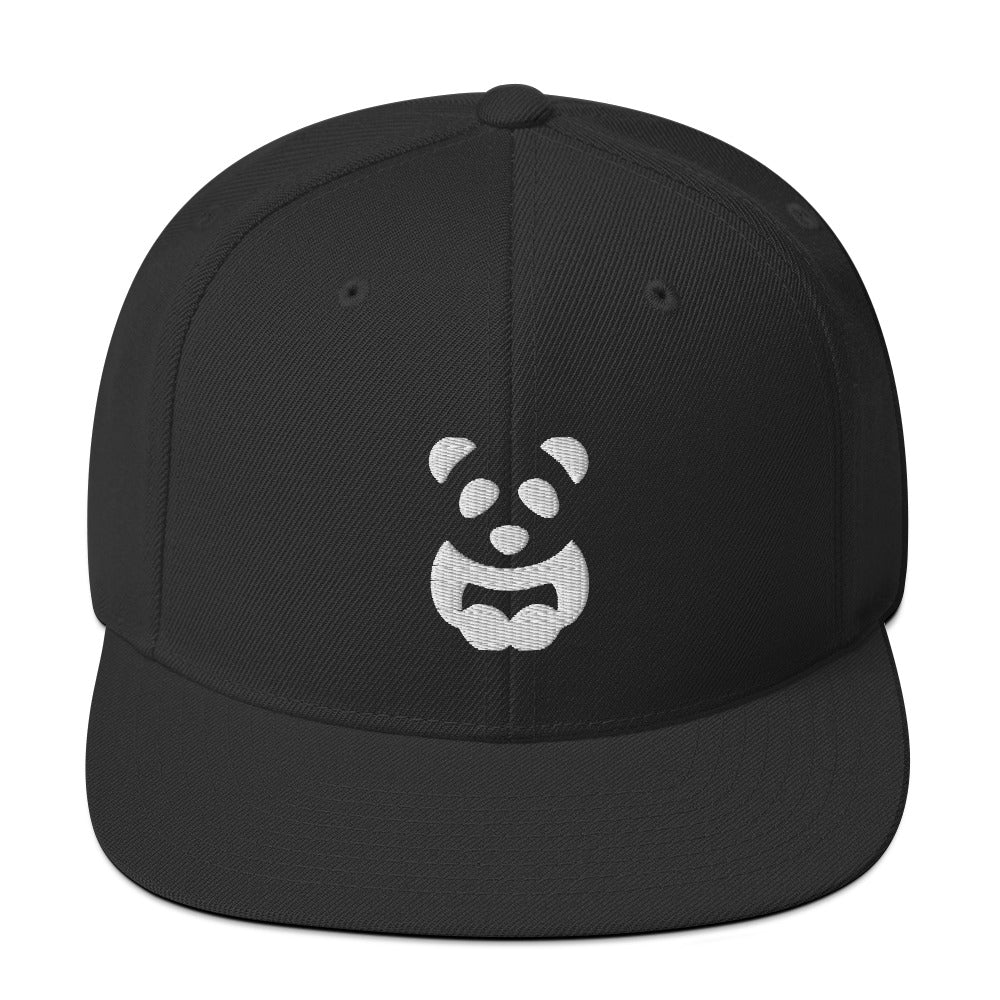 EzPanda® Classic Snapback Hat (Alternate Logo - Transparent White - 3D Puff)