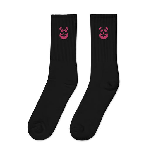 EzPanda® Classic Crew Socks (Alternate Logo - Transparent Pink)