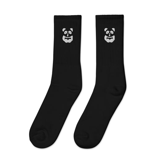 EzPanda® Classic Crew Socks (Alternate Logo - Transparent White)