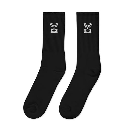 EzPanda® Classic Crew Socks (Original Logo - Transparent White)
