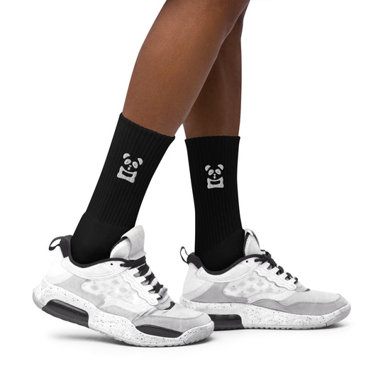 EzPanda® Classic Crew Socks (Original Logo - Transparent White)