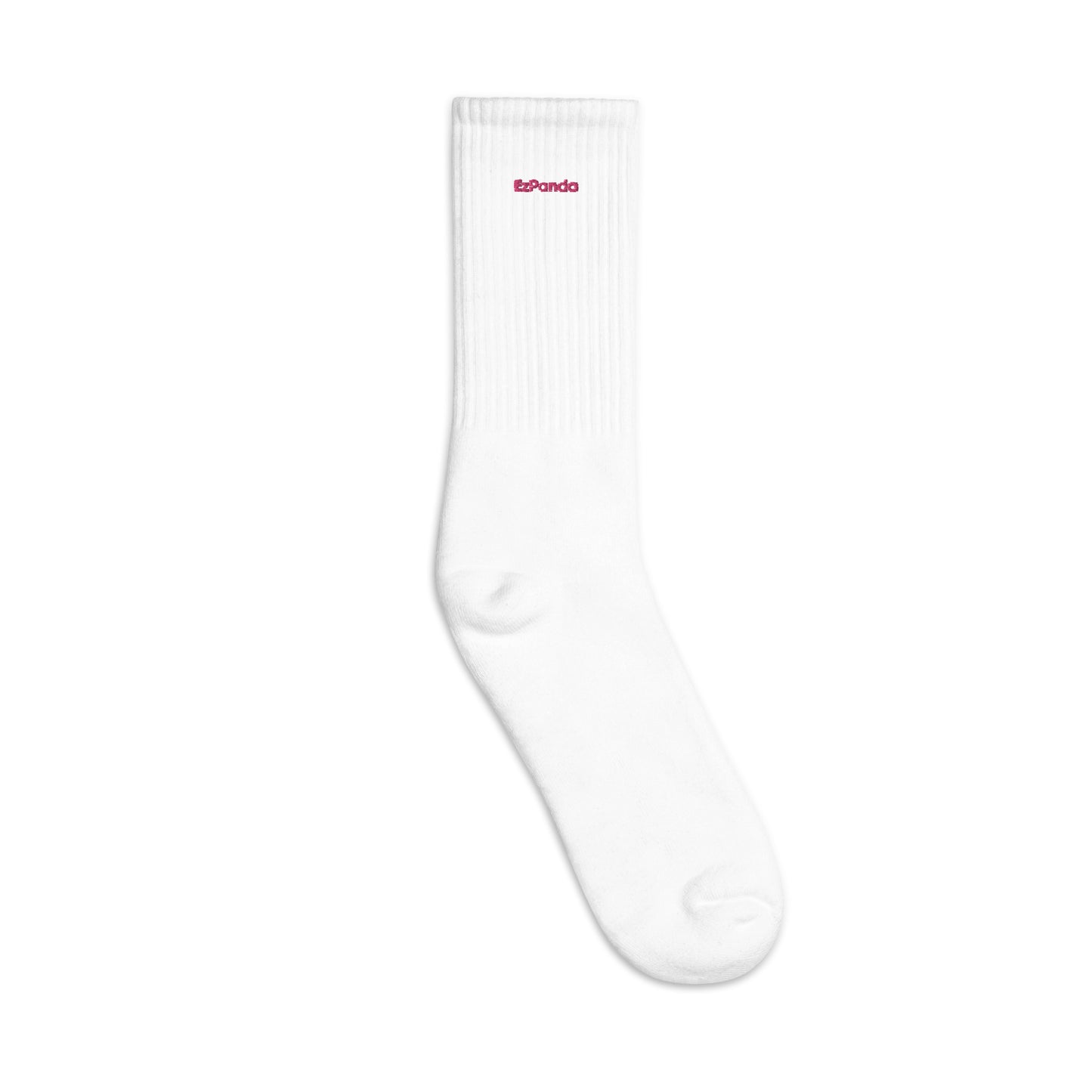 EzPanda® Classic Crew Socks (Original Logo + Name - Transparent Pink)