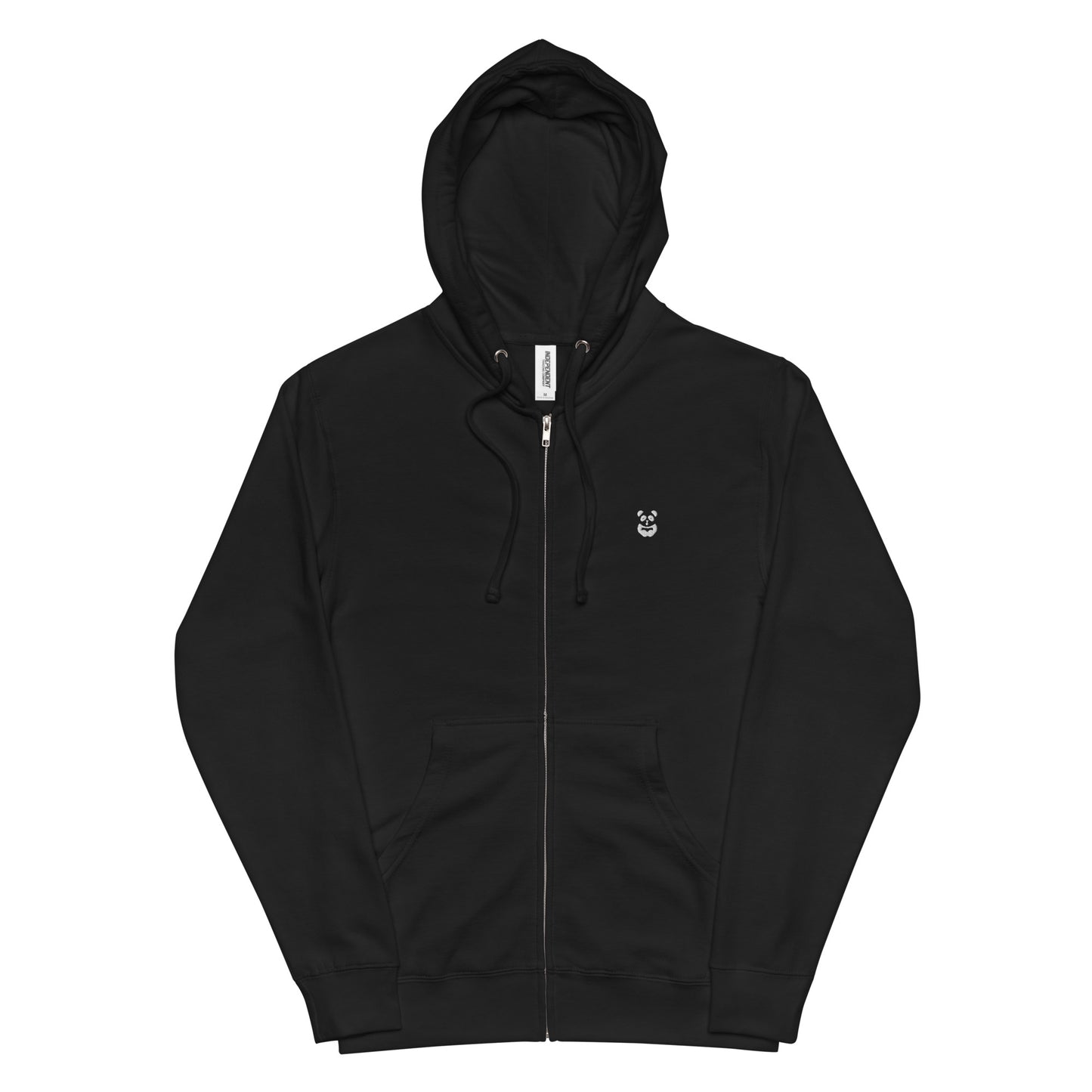 EzPanda® Unisex Classic Fleece Zip Up Hoodie (Alternate Logo - Transparent White)