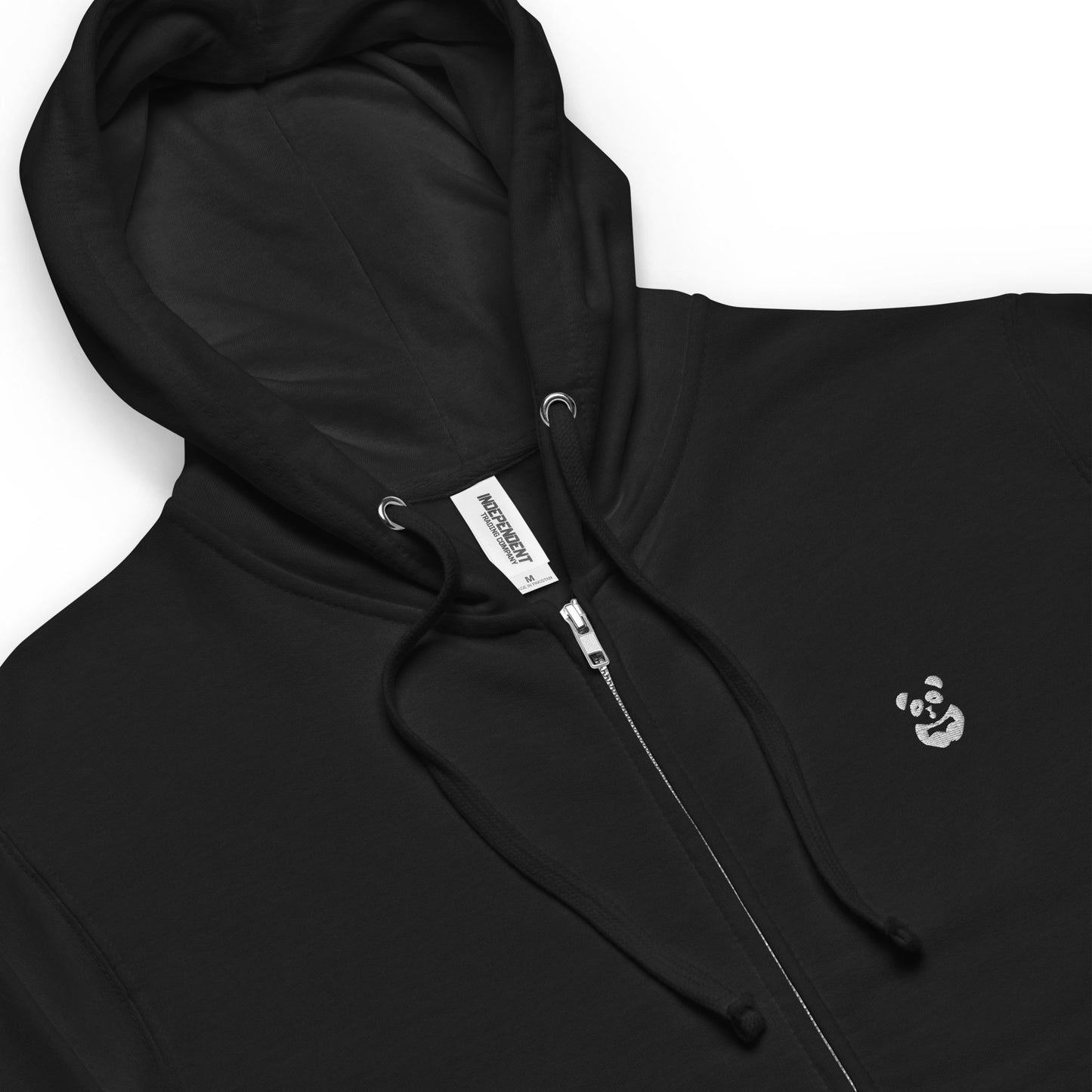 EzPanda® Unisex Classic Fleece Zip Up Hoodie (Alternate Logo - Transparent White)