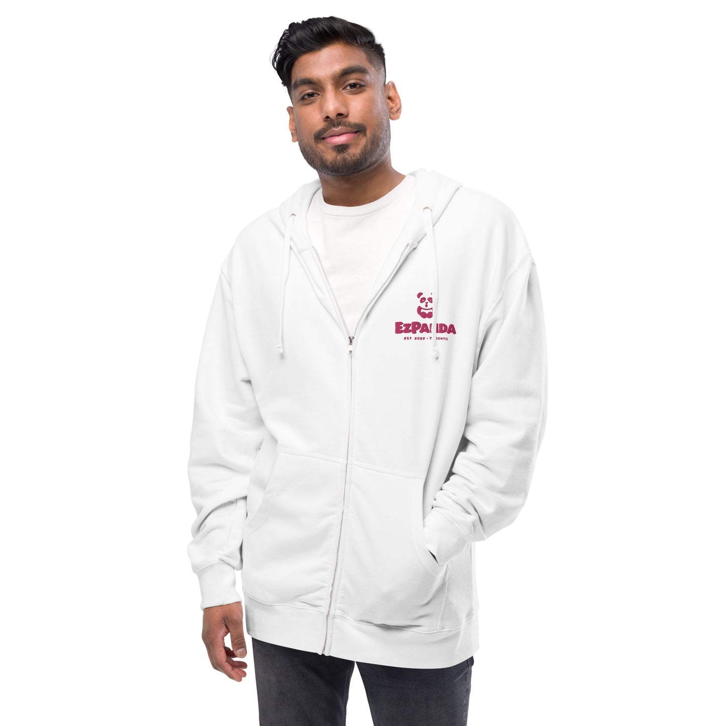 EzPanda® Unisex Classic Fleece Zip Up Hoodie (Alternate Logo - Transparent - Toronto)