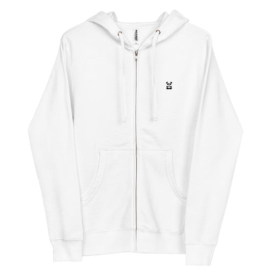 EzPanda® Unisex Classic Fleece Zip Up Hoodie (Original Logo - Transparent Black)