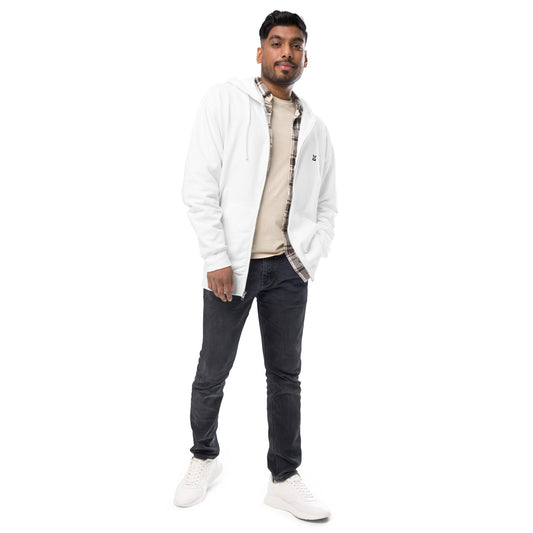 EzPanda® Unisex Classic Fleece Zip Up Hoodie (Original Logo - Transparent Black)