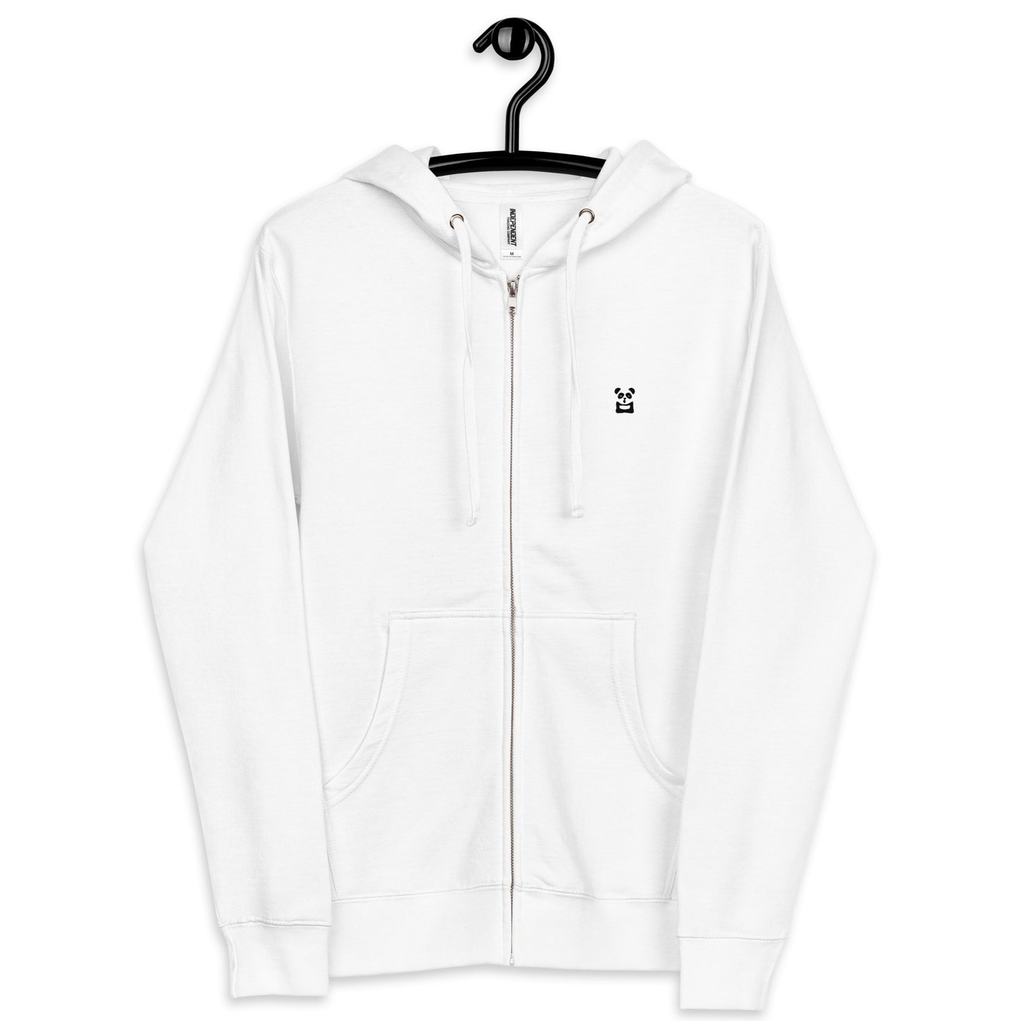 EzPanda® Unisex Classic Fleece Zip Up Hoodie (Original Logo - Transparent Black)