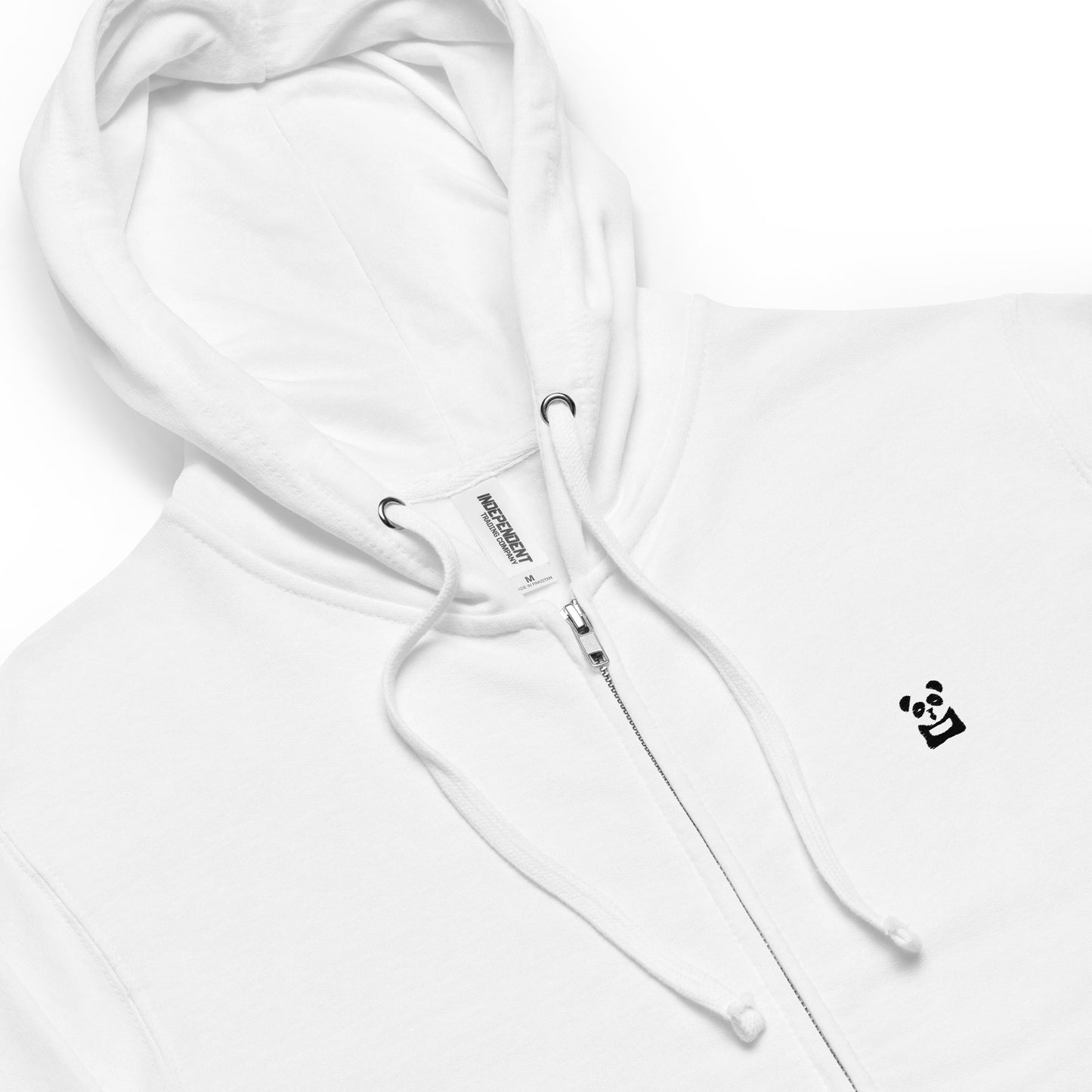 EzPanda® Unisex Classic Fleece Zip Up Hoodie (Original Logo - Transparent Black)