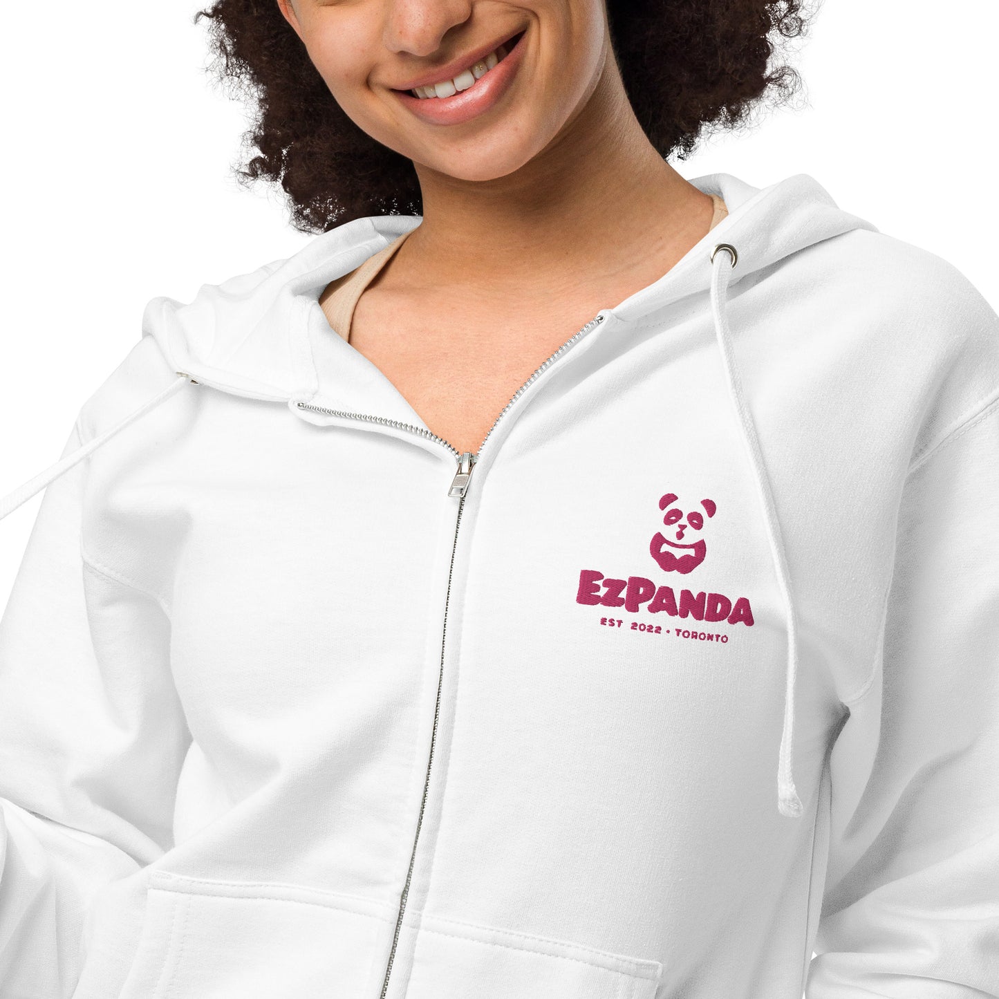 EzPanda® Unisex Classic Fleece Zip Up Hoodie (Alternate Logo - Transparent - Toronto)