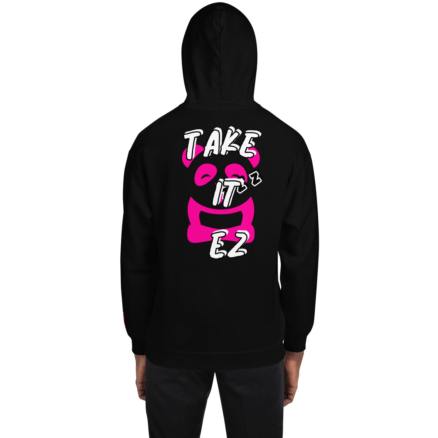 EzPanda™ Unisex Heavy Blend Hoodie (Graphic Tohpoh™ - Take it Ez - Back)