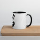 EzPanda® Coffee Mug with Color Inside (Alternate Logo - Transparent - Black)